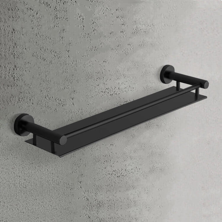 Nameeks NCB119 Wall Mounted Matte Black Bathroom Shelf